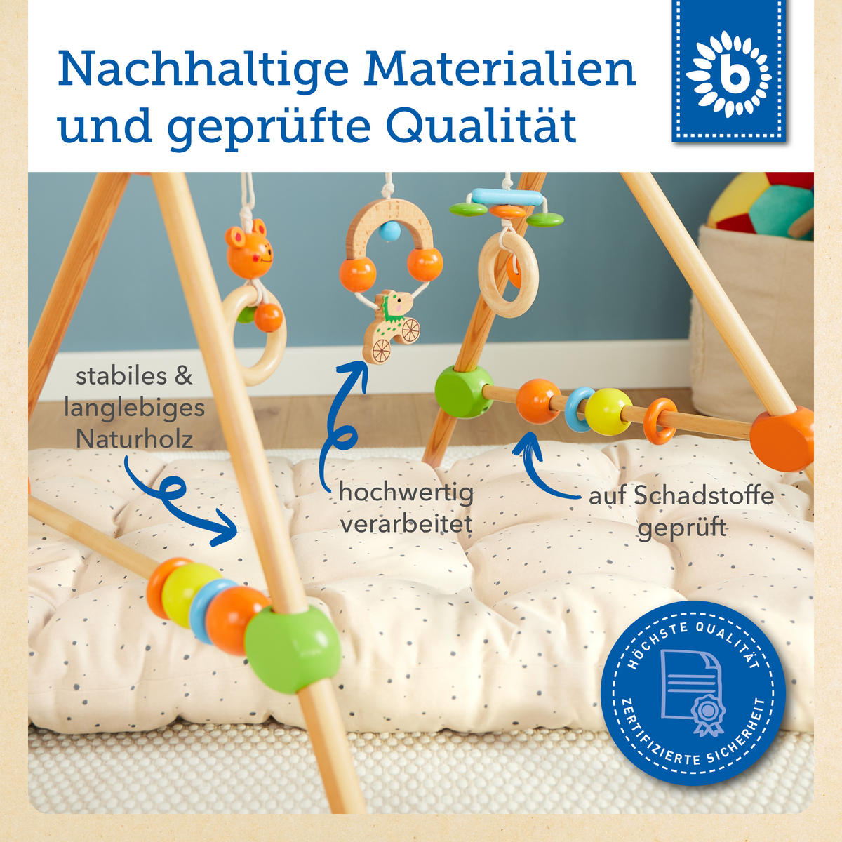 SPIELBOGEN aus Holz - ab Geburt - Orange, Holz (54/54cm) - Bieco Spielwaren