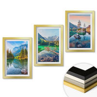WANDBILDER 3er Set - 20x30 cm Goldrahmen - Naturlandschaft der Bergseen - Goldfarben, Kunststoff (20/30cm) - ArtPrintCave