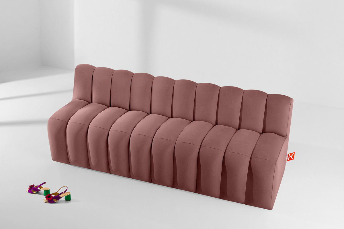 ESSZIMMERBANK CORDA, Rosa - Pink, Holz/Holzwerkstoff (203/78/71cm) - KONSIMO®