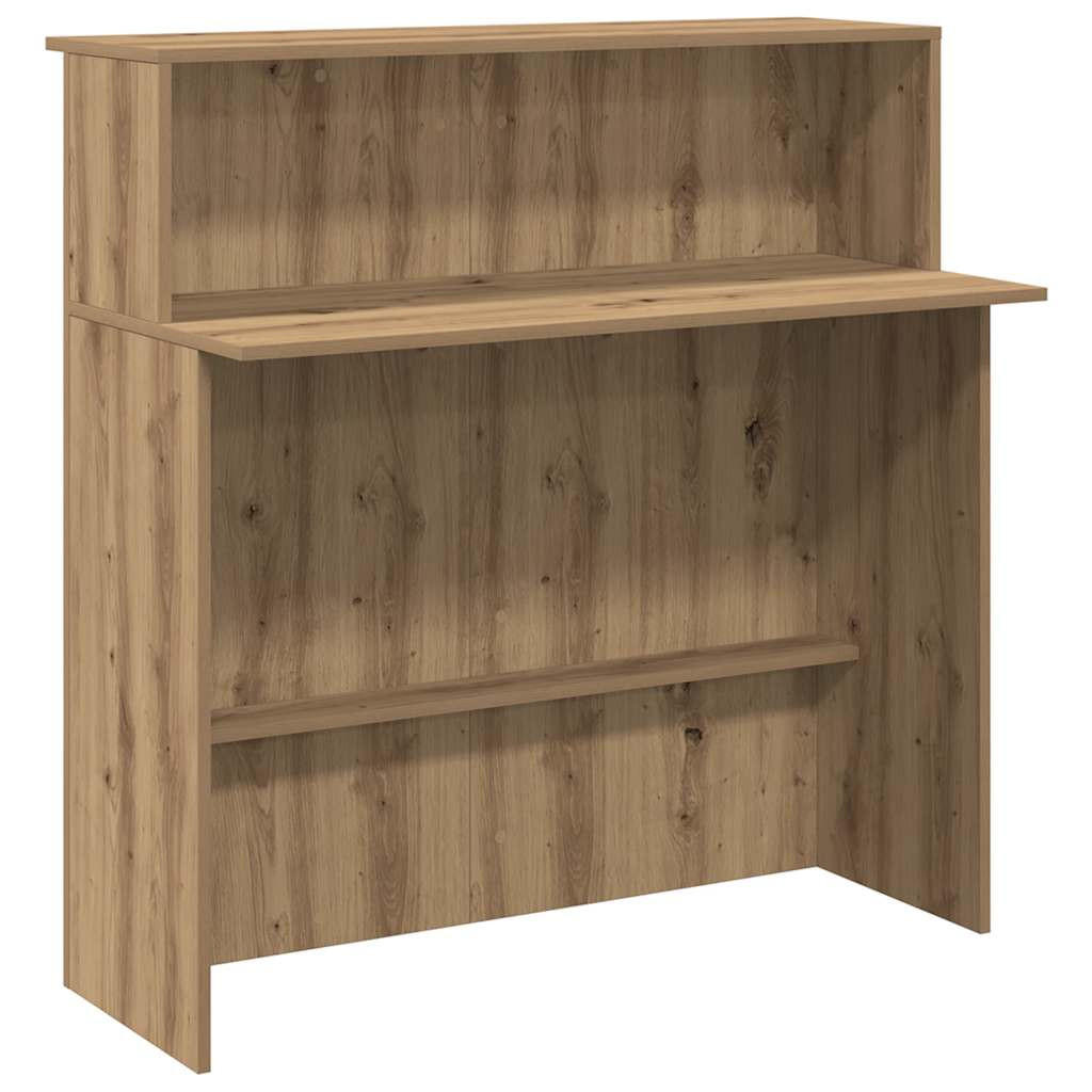 vidaXL Empfangstheke Eiche Artisan 100x103.5x50 cm