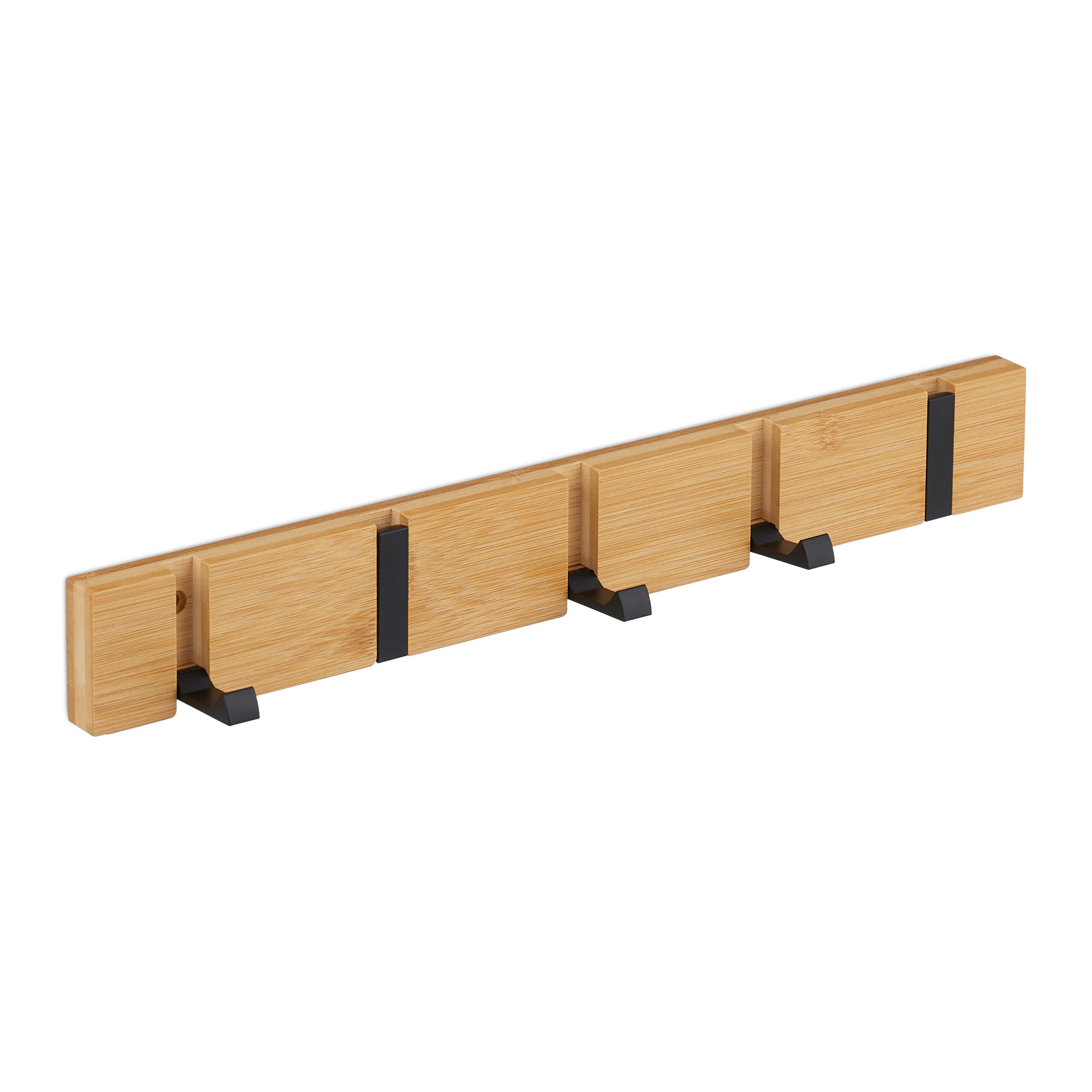 GARDEROBENLEISTE - Hellbraun, Holz/Metall (42/5.5/5cm) - Relaxdays