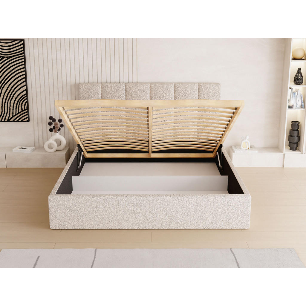 Thumbnail - WFL Group Polsterbett, Ecru, Textil, Rechteckig, 200x200 cm, Schlafzimmer, Betten, Polsterbetten