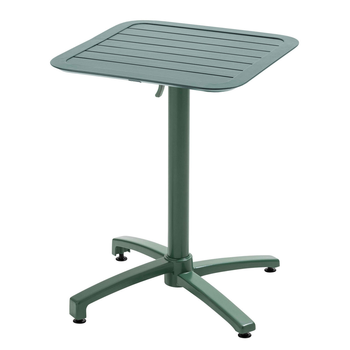 TERRASSENTISCH 70 X 70 cm, Dunkelgrünen - Grün, Metall (60/60/72cm) - Oviala