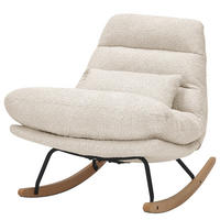 SCHAUKELSESSEL - Beige/Schwarz, Textil (82/83/89cm) - home24