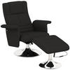 MASSAGESESSEL mit Fußhocker, elektrischer Relaxsessel mit Liegefunktion Schwarz - Schwarz, Textil/Metall (95/88/78cm) - HOMCOM