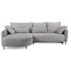 ECKSOFA Oblivio Grau Chenille - Schwarz/Grau, Textil/Metall (285/200cm) - Selsey