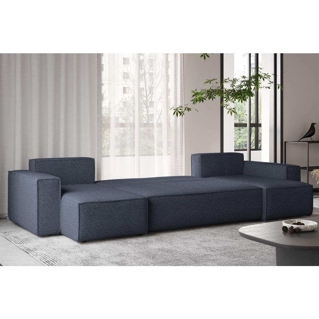 Thumbnail - Kaiser Möbel Ecksofa, Dunkelblau, Holz, 312x98 cm, Wohnzimmer, Sofas & Couches, Wohnlandschaften, Ecksofas