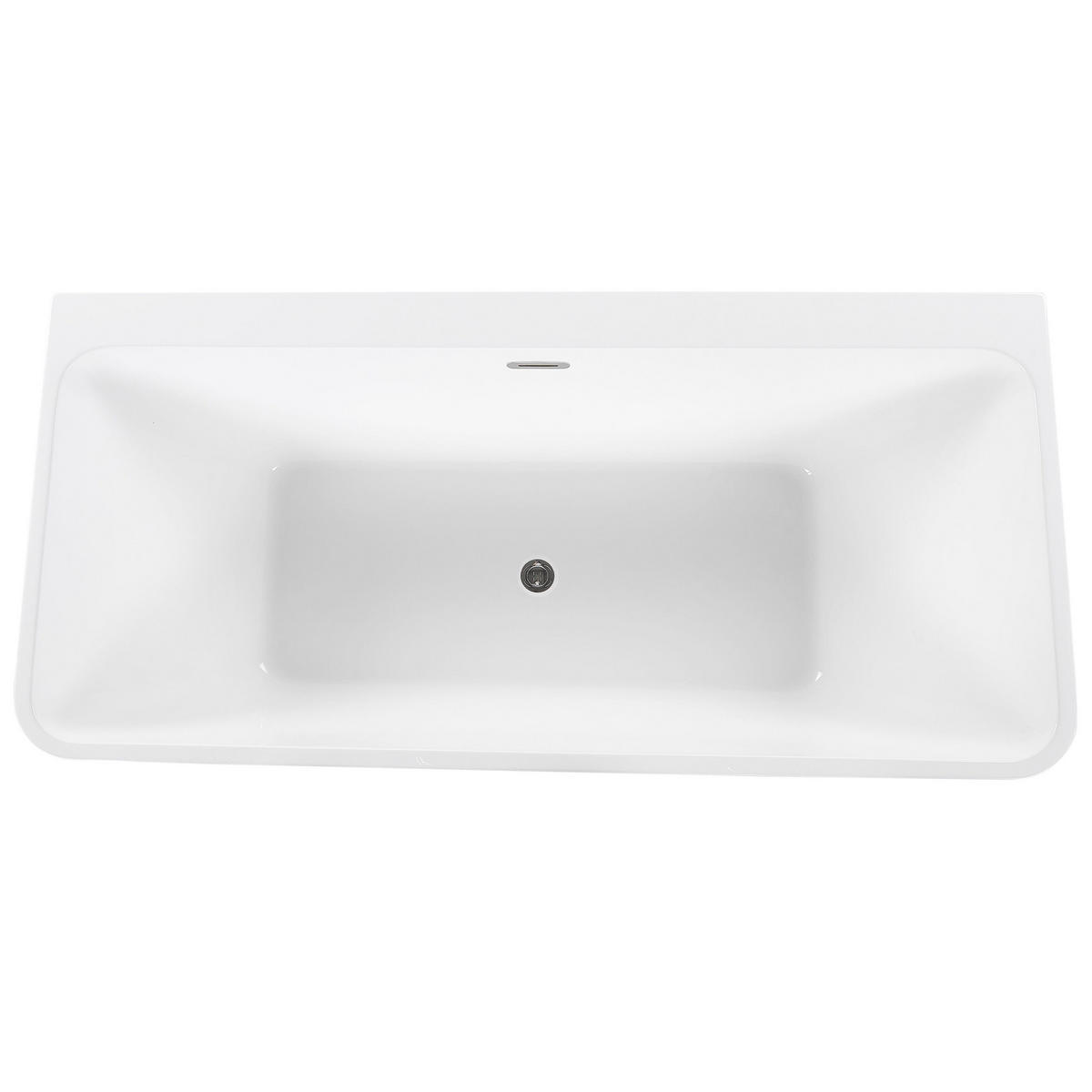 BADEWANNE 80x170x60 cm weiß Hassel - Weiß, Kunststoff (80/60/170cm) - Beliani