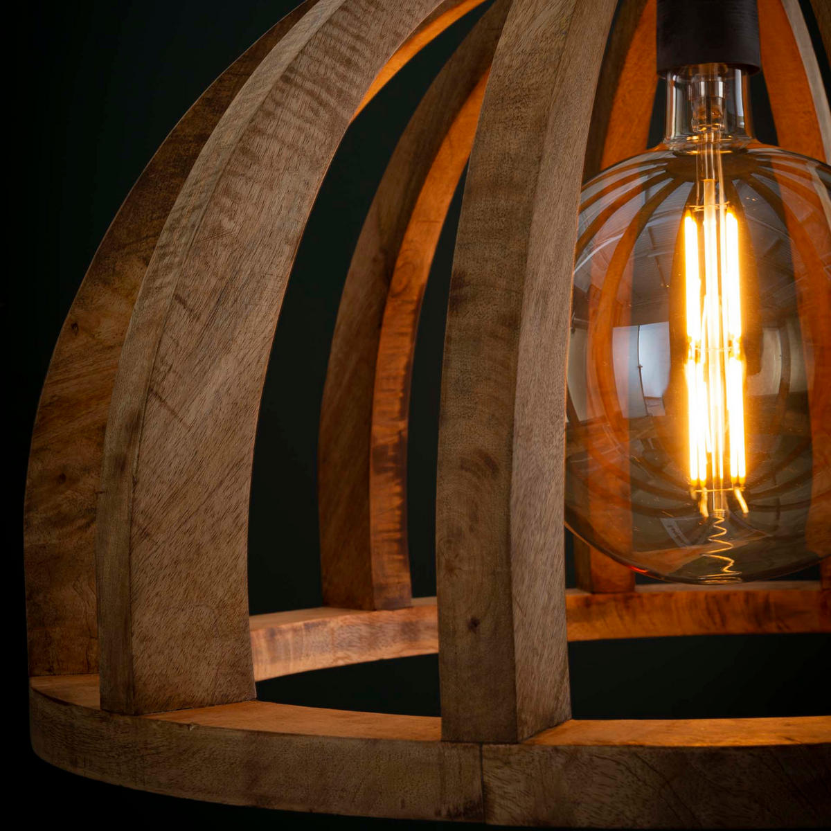 HÄNGELEUCHTE Mango Braun 62/62/150 cm - Braun, Holz (62/62/150cm) - Hoyz Collection