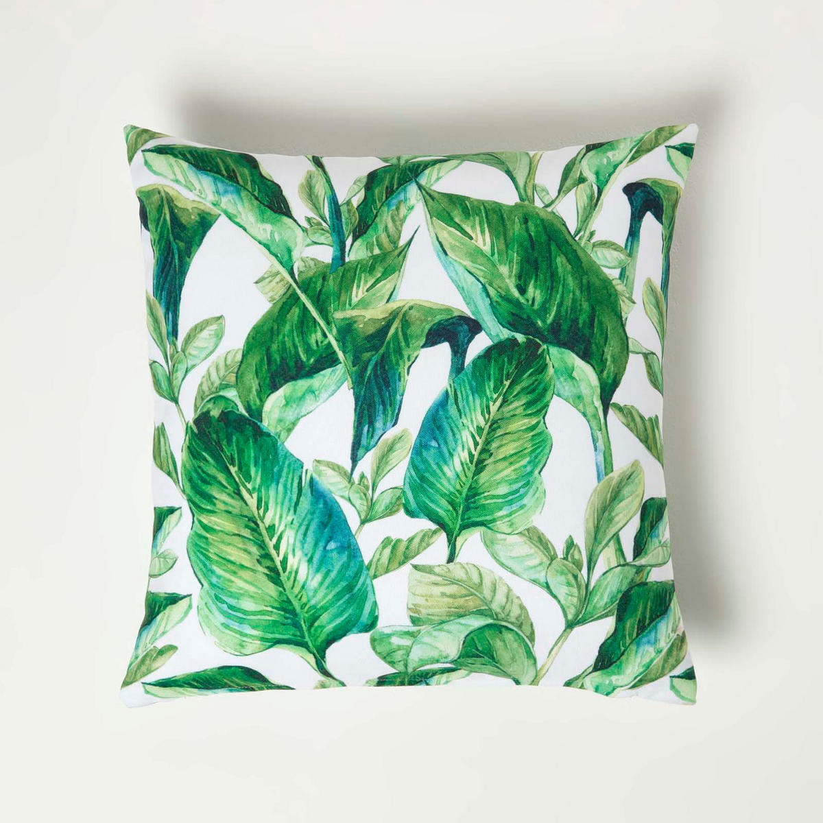 OUTDOOR-KISSEN 2er-Set 45/45 cm – Bananenblätter - Grün, Textil (45/45cm) - Homescapes
