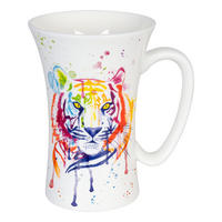 MEGA MUG Design Watercoloured Aninmals Tiger - Naturfarben, Keramik (0.51L) - Könitz