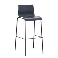 BARHOCKER Kunststoff Grau - Schwarz/Grau, Kunststoff/Metall (43/100/48cm) - CLP