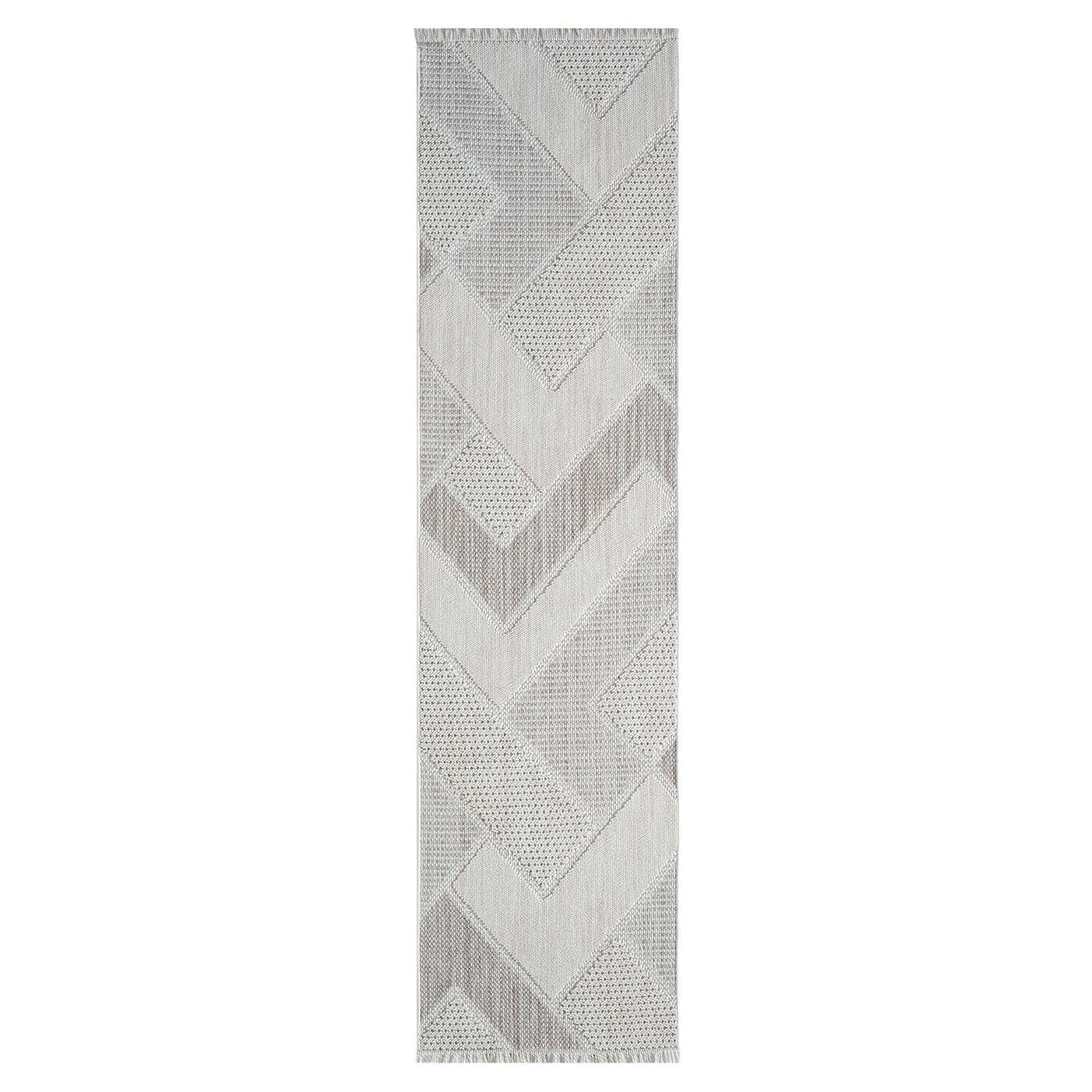 KURZFLOR-TEPPICH Lindo 8877 Grün 80x300 cm - Creme, Textil (80/300cm) - carpet city