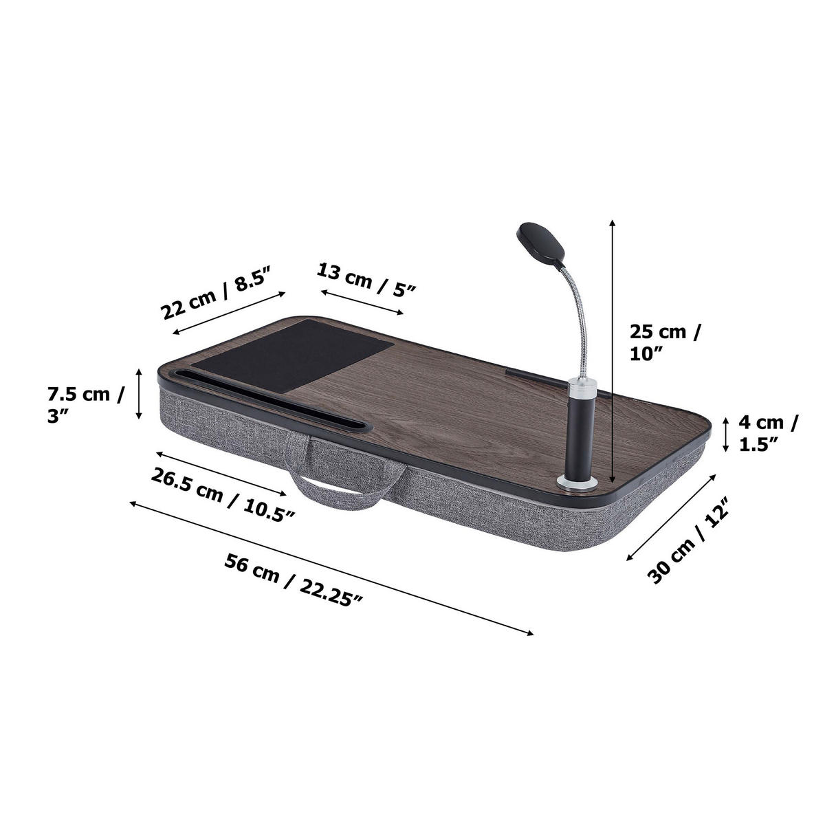 LAPTOPTISCH Bräunen - Braun, Holzwerkstoff (7.6/30.5/7.6cm) - Teamson Home