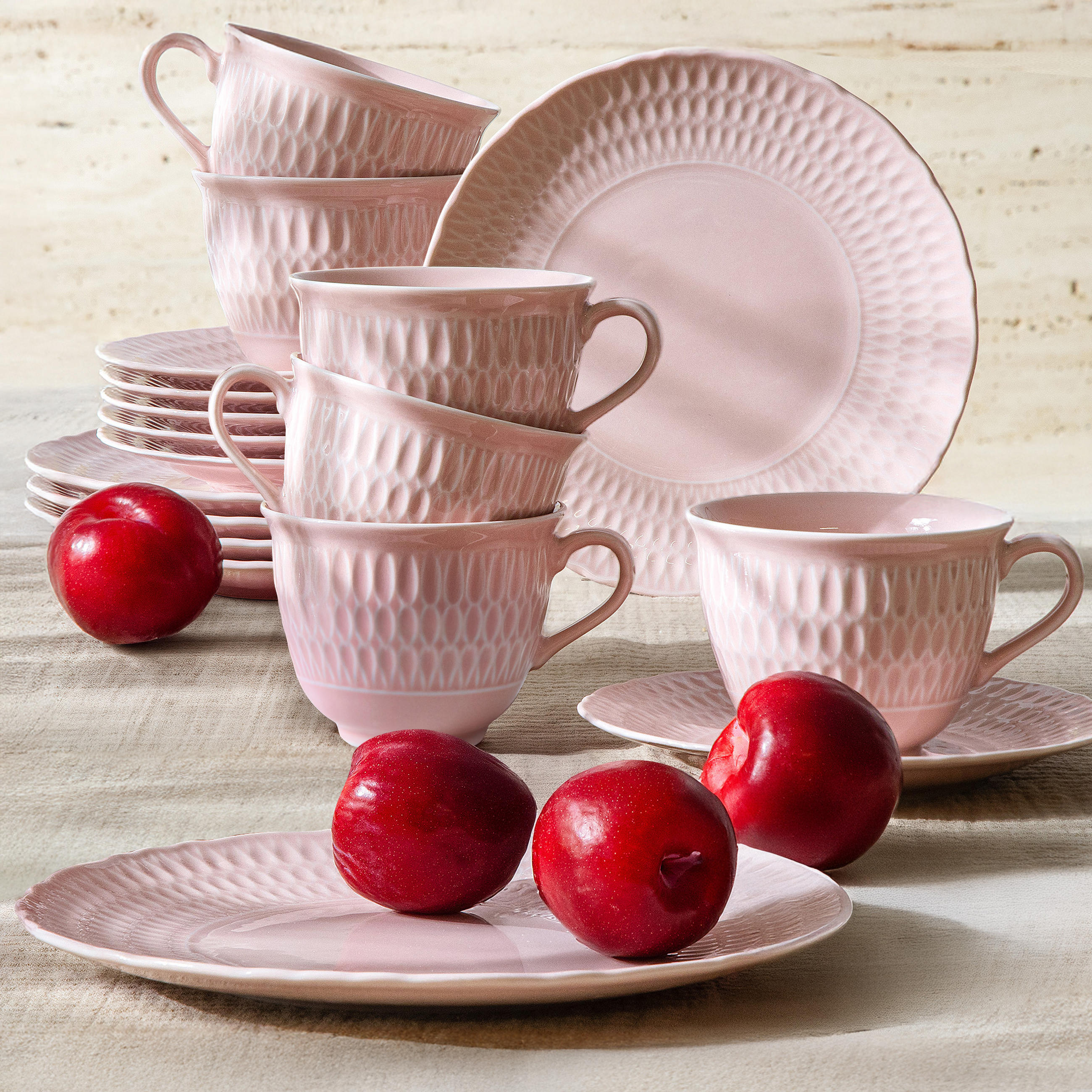 KAFFESERVICE CMIELOW SOFIA Kombiservice - Rosa, Keramik (21/7.5/21cm) - KONSIMO®