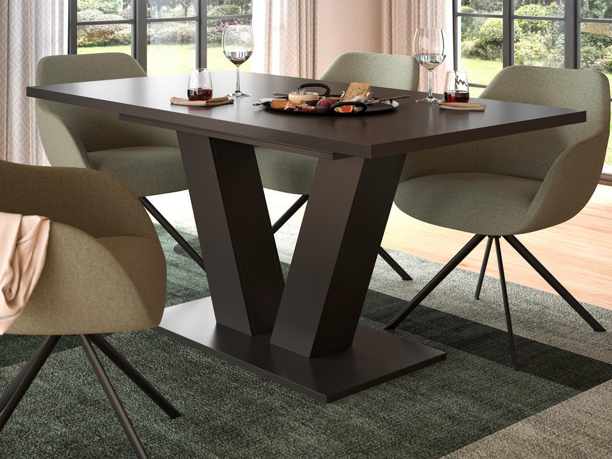 ESSTISCH grau 150 - 190 cm, Küchentisch ausziehbar - Grau, Holz/Holzwerkstoff (150/90/76cm) - Inn.Furn