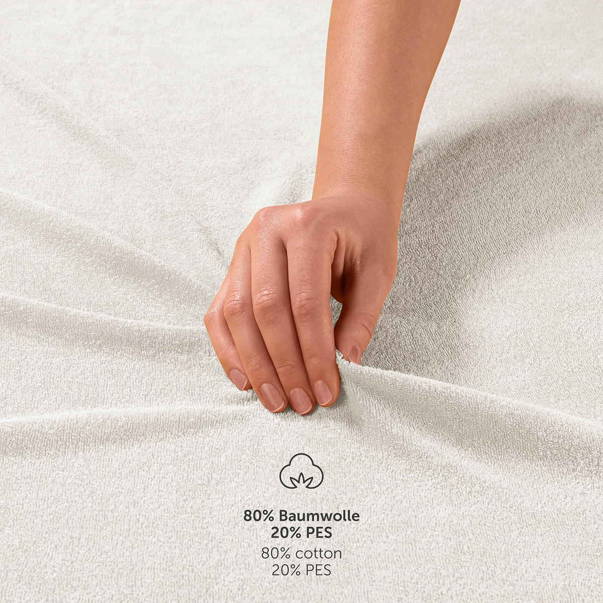FROTÉ napínacie prestieradlo s certifikátom Oeko-TEX, 138x190x30cm, Creme - krémová, textil (138/190cm) - Blumtal