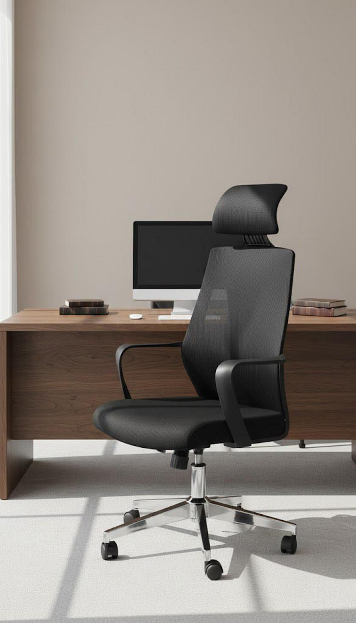 BÜROSTUHL Strix schwarz - Chromfarben/Schwarz, Kunststoff/Metall (62.5/128/61cm) - TPFLiving