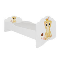 KINDERBETT Casimo weiß / Motiv Löwe 88 / 164 / 63cm - Weiß, Holz/Holzwerkstoff (70/140cm) - Feldmann-Wohnen