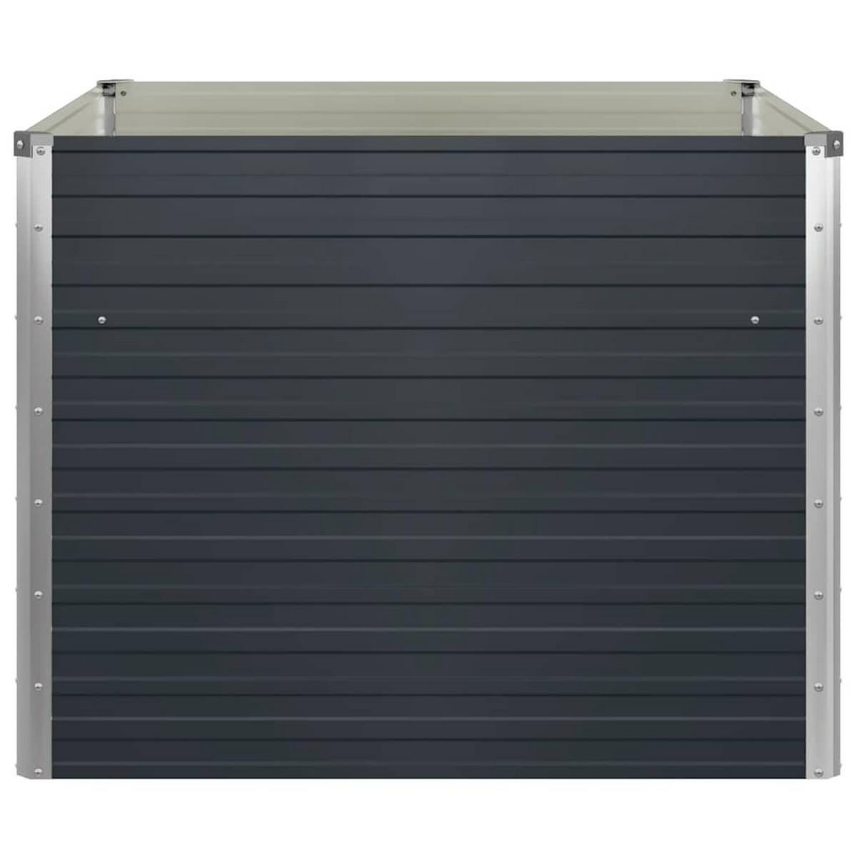 HOCHBEET Anthrazit 100/100/77 Cm Verzinkter Stahl - Anthrazit, Metall (100/77/100cm) - vidaXL