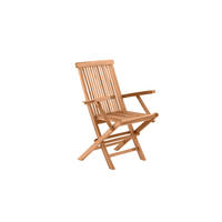 GARTENSESSEL Teaka mit Armlehnen, 2er-Set,Teakholz, klappbar - Naturfarben, Holz (55.5/89/51cm) - TPFGarden