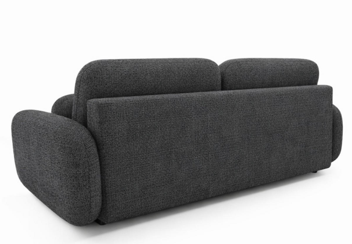 SOFA Cremona 97 LEON Mit Schlaffunktion - Schwarz, Textil (220/90/92cm) - Sepro Meble