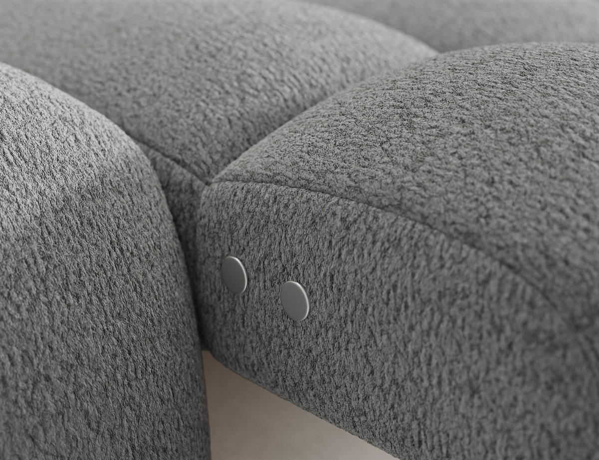 ECKSOFA Lorveno L - Hellgrau (Royal 04) - Hellgrau, Holzwerkstoff (283/165cm) - Möblo