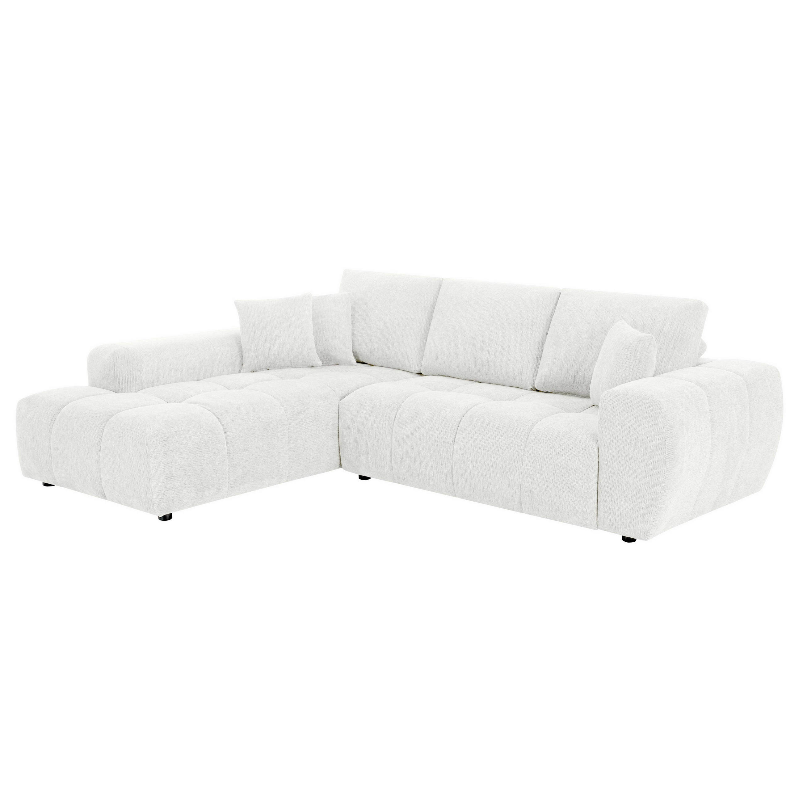 SOFA 3-Sitzer, Weiß - Weiß, Textil (205/270cm) - Oviala