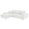 SOFA 3-Sitzer, Weiß - Weiß, Textil (205/270cm) - Oviala