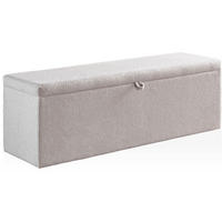 BETTBANK COMO 140/43/43 cm, Beige, Aufklappbar, mit Stauraum - Beige/Schwarz, Holz/Kunststoff (140/43/43cm) - Consilio Concept