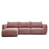ECKSOFA TAUER 5-Sitzer, altrosa - Schwarz/Altrosa, Holzwerkstoff/Kunststoff (173/294cm) - Courtois Laville