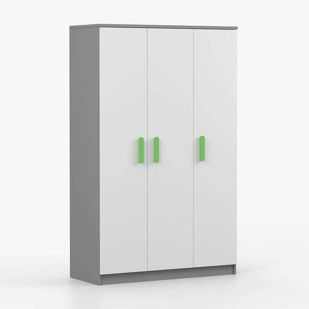 imoebel24 Kleiderschrank Grau 120x194x50 cm
