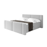 BOXBETT mit Matratze H4 - EVON Zanozek - 140x200 cm Hellgrau - Hellgrau, Holzwerkstoff (140/200cm) - ALTDECOR