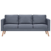 3-SITZER-SOFA Darmstadt - Dunkelgrau, Holz (168/73/70cm) - Nettlife