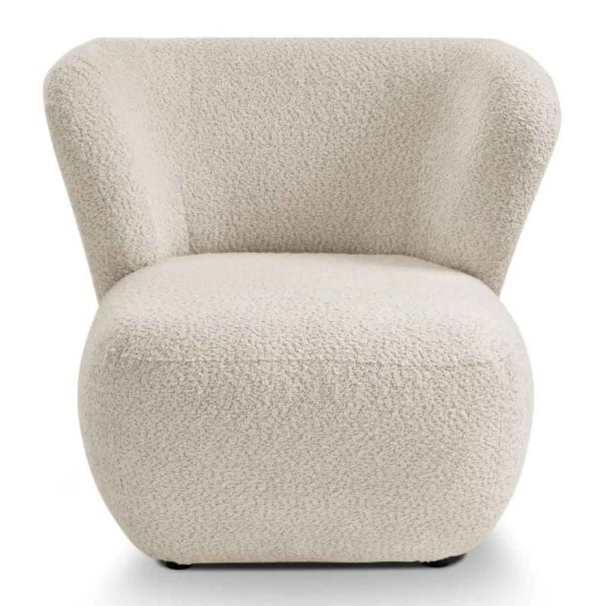 SESSEL Creme EVA Breites Rückenlehne Bouclé - Ecru, Textil (82/74/74cm) - Sepro Meble