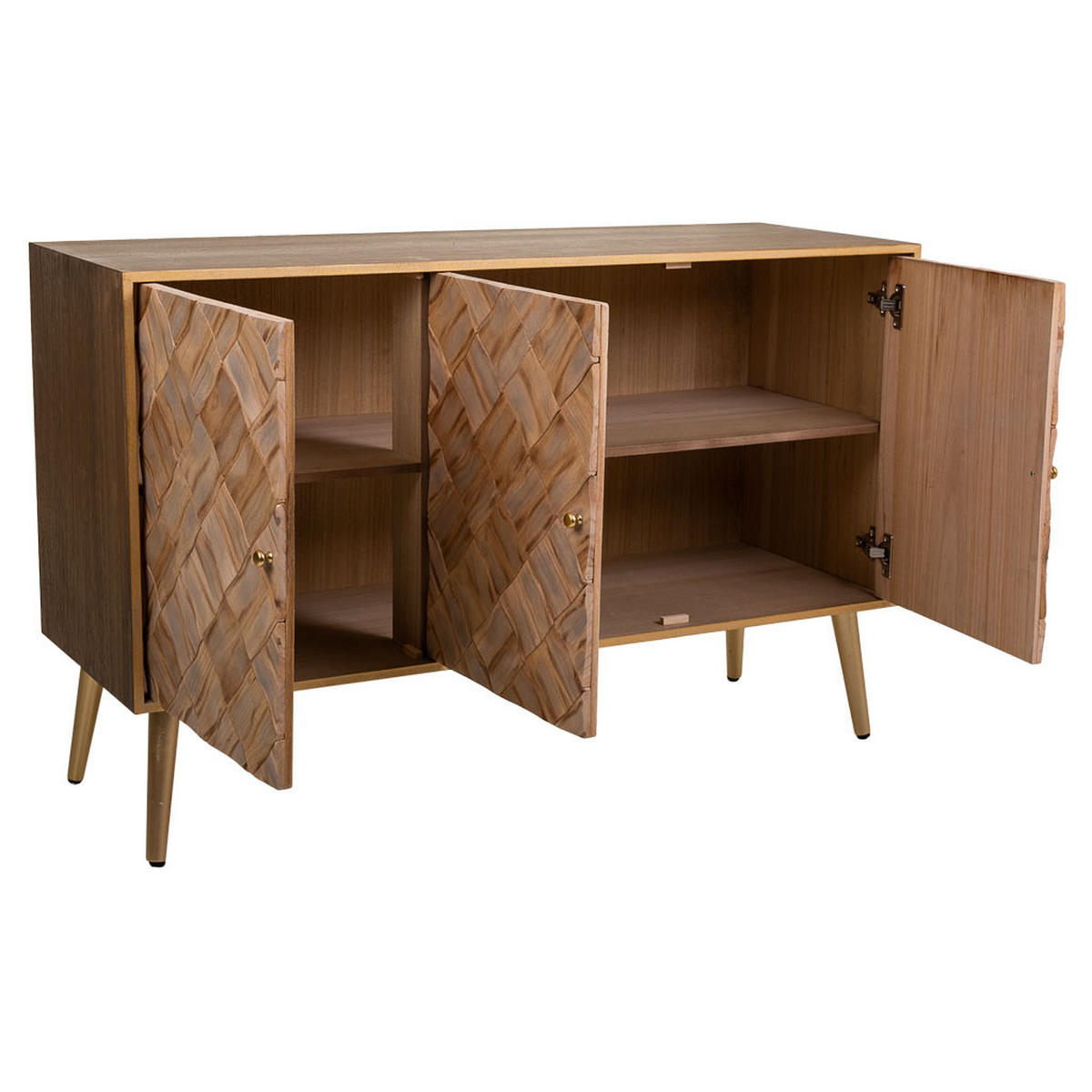 ANRICHTE aus Holz 120x42x71 cm - Braun, Holz (120/71/41.5cm) - Wanderlust