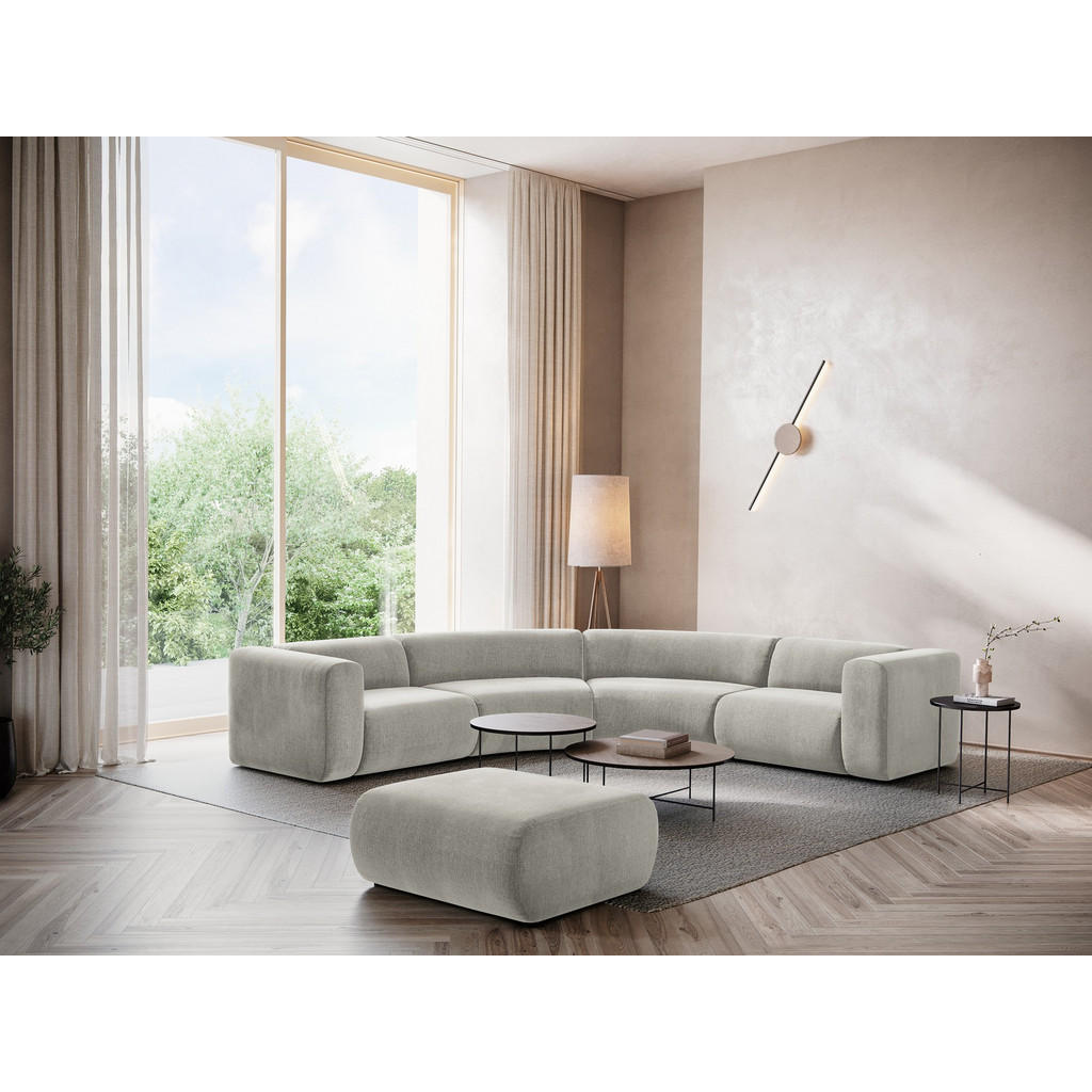 Thumbnail - Makamii Ecksofa, Beige, Textil, 5-Sitzer, Füllung: Schaumstoff, 318x318 cm, Made in EU, Wohnzimmer, Sofas & Couches, Woh...