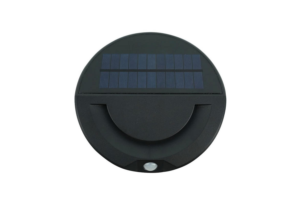 LED-WANDLEUCHTE Solar Außenbereich Dämmerungssensor 45 Auslösungen Nachtlicht - Schwarz, Kunststoff (19/19/6.7cm) - Northpoint