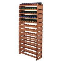 WEINREGAL VINOTECA FLEX PRO HxBxT 177x84x28cm 104 Flaschen auf 13 Ebenen Braun geölt - Braun, Holz (84/177/28cm) - PROREGAL