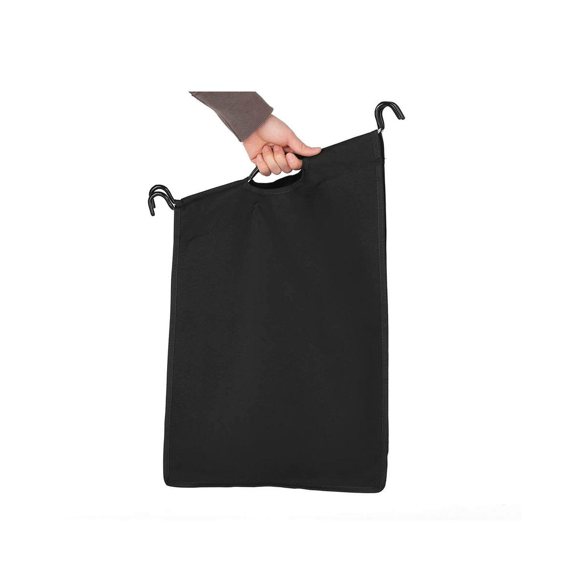 WÄSCHEKORB - Schwarz, Kunststoff (38.5/81/87.5cm) - Hansiro