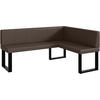 ECKBANK PETER_U - Braun, Leder (128/168cm) - Meblini