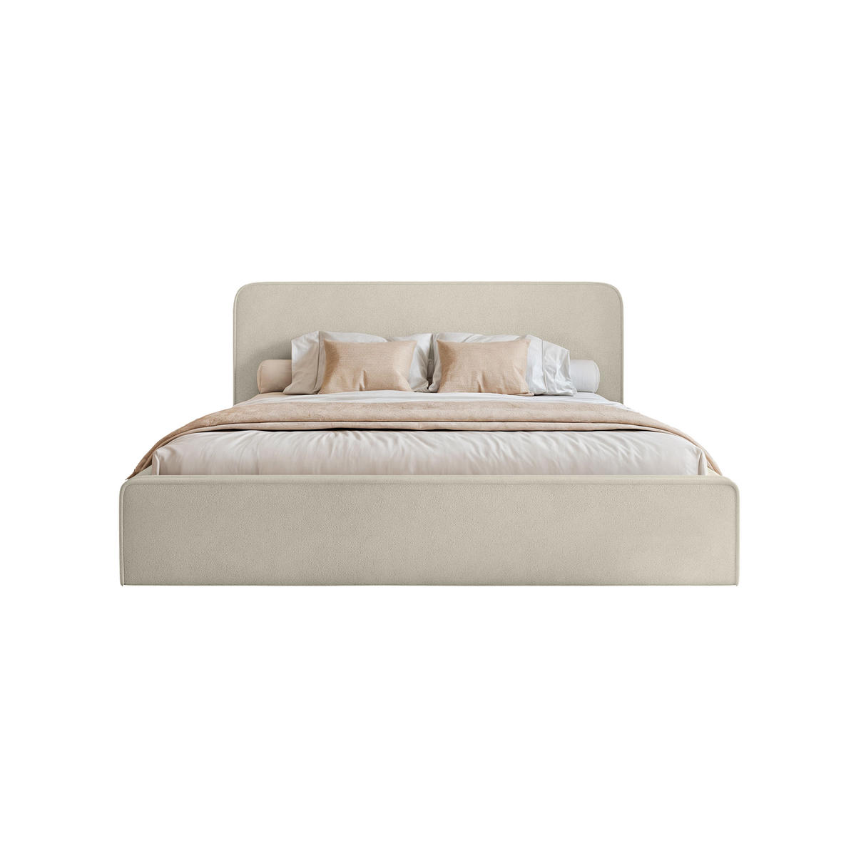 POLSTERBETT Monteli 200x200 cm, Beige - Beige, Textil (200/200cm) - Fedve