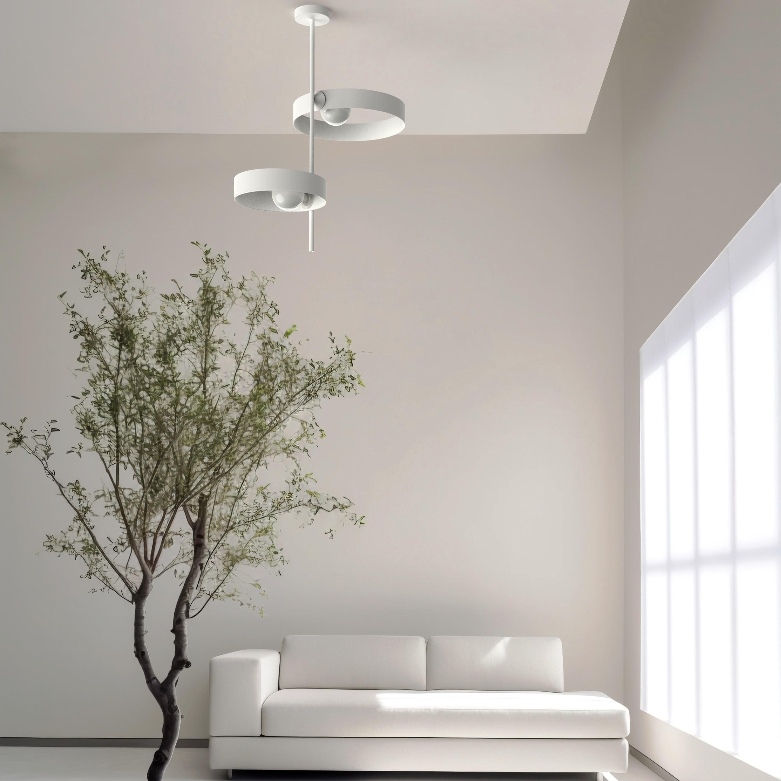 DECKENLEUCHTE - Weiß, Metall (40/70/80cm) - Lumicom