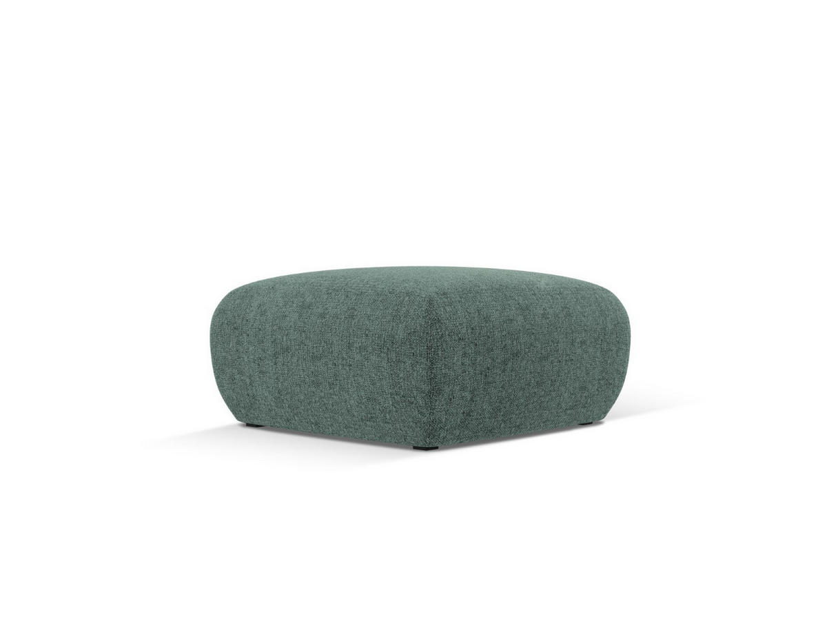 POUF Molino aus Chenille-Stoff petrol - Petrol, Textil (75/36/75cm) - Micadoni
