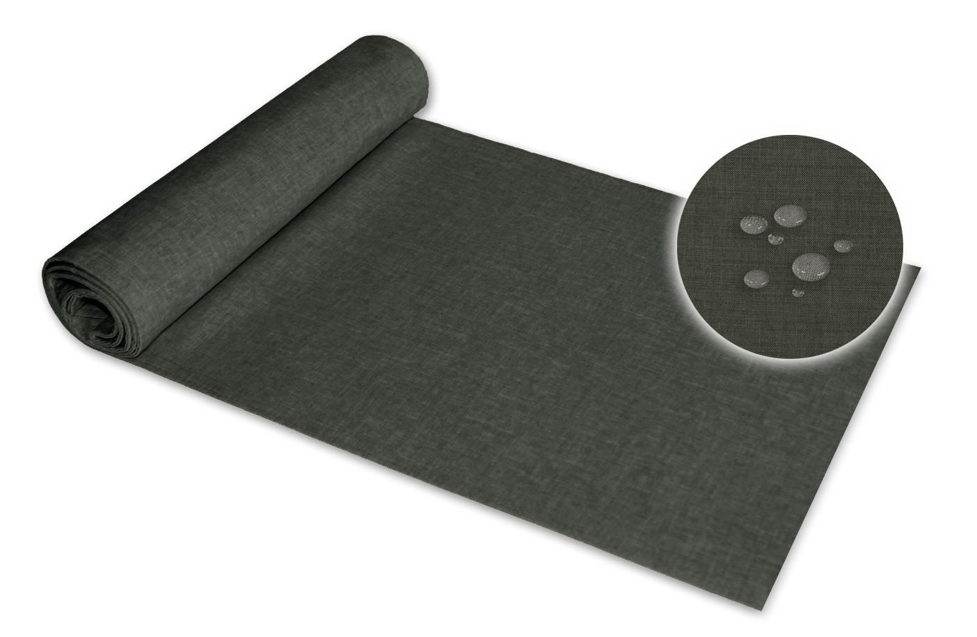 TISCHLÄUFER 40/140 cm Anthrazit Leinenoptik - Anthrazit, Textil (40/140cm) - TiborTex