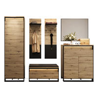 GARDEROBE Quant 2 - Schwarz/Eiche Artisan, Holzwerkstoff (244/249/40cm) - Meblini