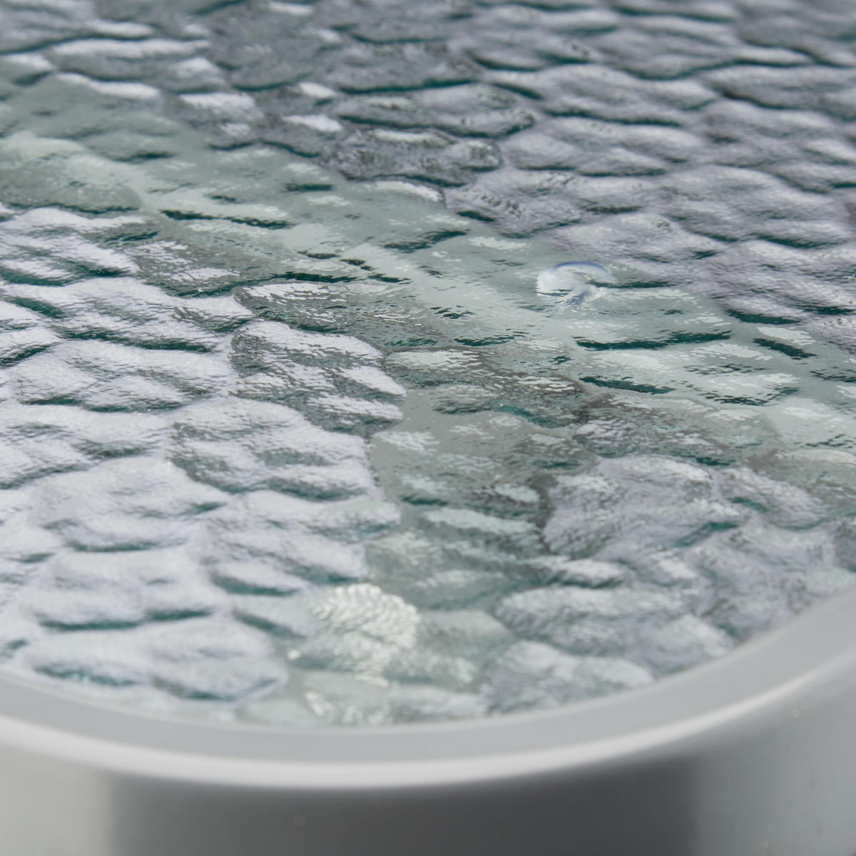 BALKONTISCH - Grau, Glas/Metall (70/70/70cm) - Relaxdays