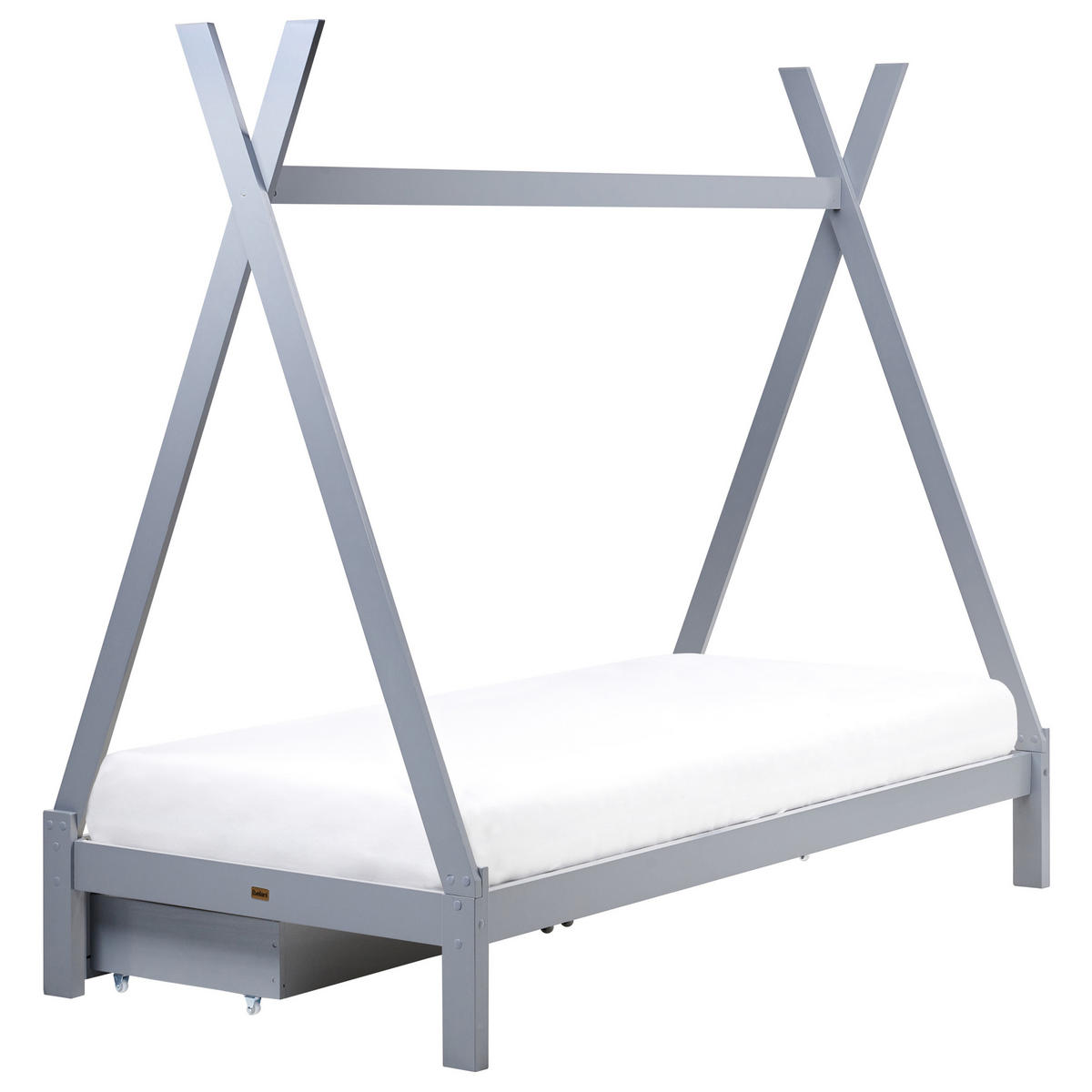KINDERBETT 90/200 cm Grau Devay - Grau, Holz (90/200cm) - Beliani