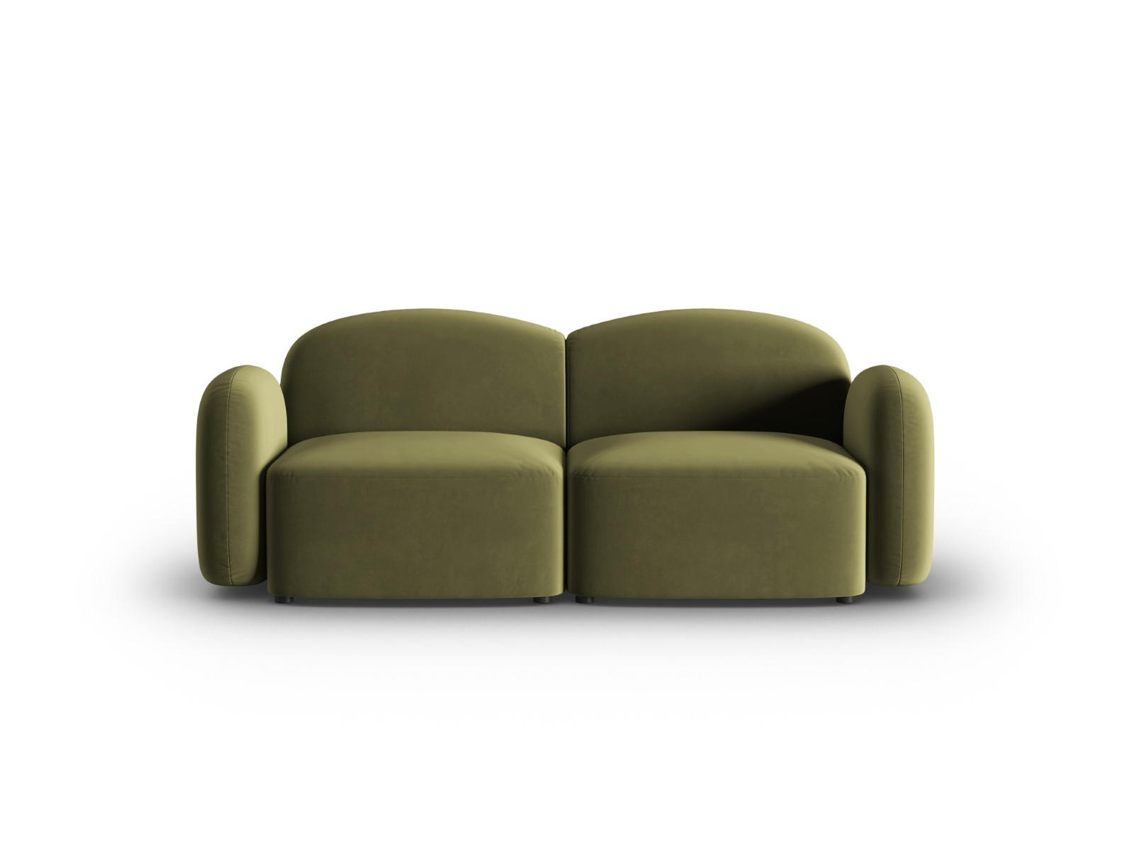 SOFA Blair aus Samt hellgrün 2 Sitzplätze - Hellgrün, Textil (87/80/194cm) - Micadoni