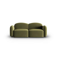 SOFA Blair aus Samt hellgrün 2 Sitzplätze - Hellgrün, Textil (87/80/194cm) - Micadoni